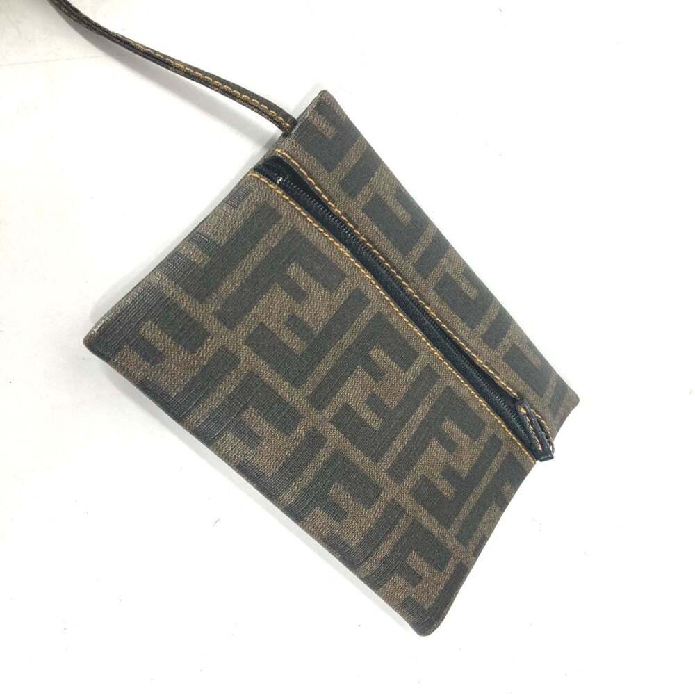 FENDI Brown Leather Zucca Shoulder Bag - Picture 3 of 14